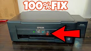 Epson L210L220L360L361L380 Printer Red light Blinking  Paper Jam Error [upl. by Elraet]