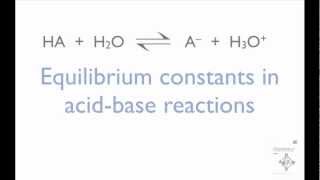 Equilibrium constants in acidbase reactions [upl. by Nav]