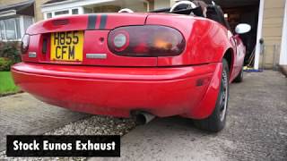 Mx5 Stock Exhaust Vs MX5Parts Stainless Exhaust [upl. by Jarvey]