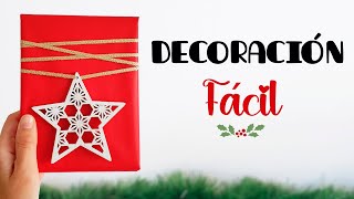 Cómo DECORAR un REGALO Fácil ✅ Envolver regalos de Navidad [upl. by Carolynne]