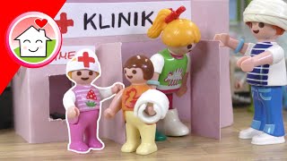 Playmobil Familie Hauser  Mias Kinderklinik  Geschichte mit Anna und Lena [upl. by Haliak287]