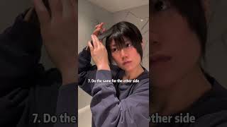 Cut bangs at home🤦‍♀️✂️haircut hairtutorial [upl. by Cherida]