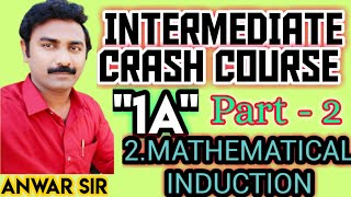 MATHEMATICAL INDUCTION IN TELUGU  Intermediate 1A MATHS  CBSE MATHS  NCERT ANWAR SIR [upl. by Lundt]