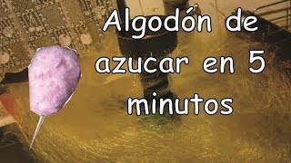 Como Hacer Algodón de Azucar en 5 Minutos  Tutorial Paso A Paso [upl. by Imerej]