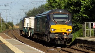 68009 and 88005 Passing Kirknewton Wirking 6M50 Torness Power Station  Carlisle Kingmoor DRS [upl. by Salvay]