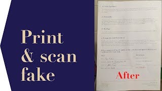 Fake a quotPrint sign amp scanquot document Photoshop tutorial [upl. by Jb]