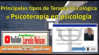 Psicología Tipos de Terapias Psicológicas [upl. by Adranoel]