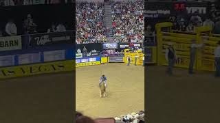 Stetson wright with a good ride at the NFR rodeo nfr [upl. by Delahk]