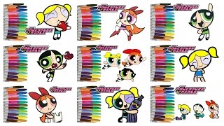 POWERPUFF GIRLS Compilation  4 Blossom Bubbles and Buttercup Cartoon Network PPG How to Color [upl. by Kazue]