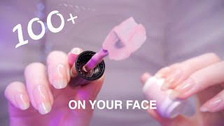 ASMR 100 TRIGGERS on YOUR FACE First Person  NonStop Tingles [upl. by Onateag32]