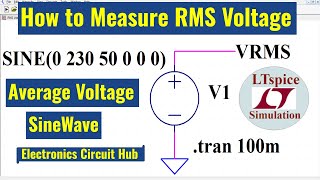 RMS and Average Voltage in LTSpice [upl. by Lorena780]