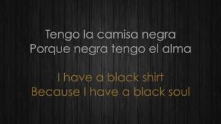 Juanes  La camisa negraThe Black Shirt Letra española e inglesaSpanish amp English Lyrics [upl. by Eirollam]