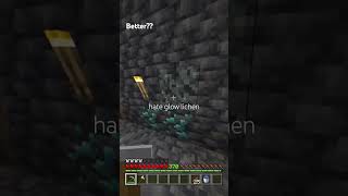 Is this better Glow Lichen 😬 minecraft funny [upl. by Anaid]