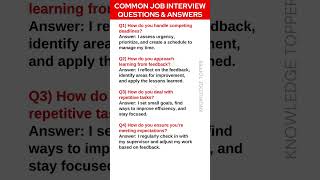 4 Most Common Job Interview Questions and Answers [upl. by Adnohsek]