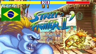 Street Fighter II Champion Edition Ate Zera com BlankaGamePlayCompleta [upl. by Ilujna]