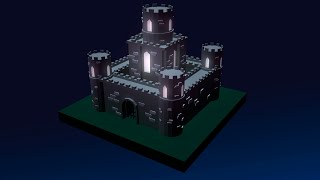 Low poly Castle 3d modeling Pt 2 Autodesk Maya Tutorial [upl. by Jannelle336]