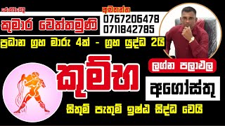 අගෝස්තු ලග්න පලාඵල  කුම්භ ලග්නය  Kumbha Lagna Palapala 2024 kumba lagnapalapala august [upl. by Elbert128]