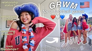 GRWM for a football game while i update you on my life  vlog [upl. by Aliuqet]