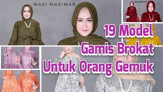 19 Model Gamis Brokat Untuk Orang Gemuk [upl. by Klement]