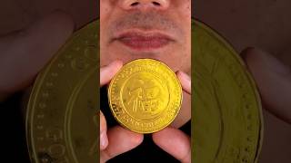 Gold chocolate🍫 Coin ASMR shorts asmr [upl. by Averill]