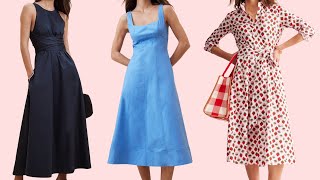 Best Summer Dresses For Rectangle Body Shape Women Over 50 [upl. by Garlaand]