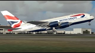 FSX HD Project Airbus A380 BRITISH AIRWAYS 284 San Francisco to London Full Flight Passenger View [upl. by Senhauser]