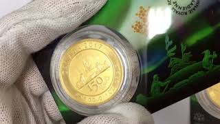 Unboxing 2017 Gold Canadian 150th Annv Special Edition Voyageur Coins [upl. by Lothar]