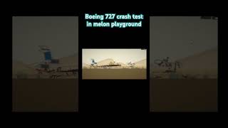 Boeing 727 Crash Test Recreation Melon Playground melonplaygrond planecrash aviation shorts [upl. by Assina]