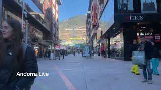 🇦🇩 WALKING TOUR through the CENTER of ANDORRA amp ESCALDESENGORDANY 4K [upl. by Noimad]