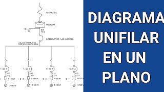 Diagrama unifilar de una acometida monofásica [upl. by Velda975]