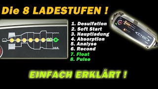 CTEK LADESTUFEN  ERKLÄRUNG  MXS 50 amp 10  DIE 8 LADESTUFEN EINFACH ERKLÄRT  FACTOREM [upl. by Jeniece]