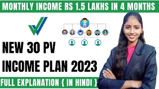 Vestige 30 PV 4 Month Plan Rs 150000 Income Per Month  Vestige New Plan 2023 in Hindi [upl. by Borrell]