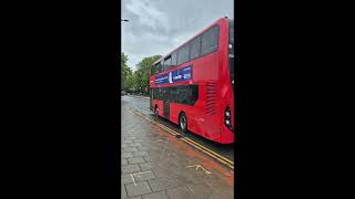 Stagecoach Volvo B5L H 13065 operates a 472 in a wet Greenwich May 2024 [upl. by Leahcimnaes524]