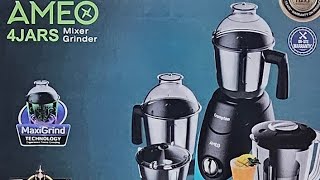 CROMPTON MIXERGRINDER 750  AMEO 4JAR mixer unboxing review 2024 appliances mixer crompton [upl. by Jacinthe]