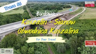 S6 Obwodnica Koszalin  Sianów Budowa edroneye poland travel koszalin sianów [upl. by Raimund]