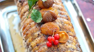 Recette  Pintade farcie aux marrons et aux fruits secs [upl. by Atinas795]