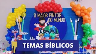 DECORAÇÃO DE FESTA COM TEMAS BÍBLICOS [upl. by Yruj]