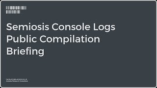 ARCHIVES  Semiosis Console Logs Compilation and Translation InvasionWorldTour [upl. by Joshuah]