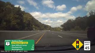 I84 US7 Danbury CT to New Milford CT [upl. by Tshombe]