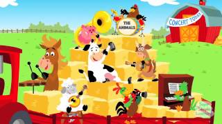 英文儿歌《Animals On The Farm 》農場动物秀学叫声 Learn Animal Sounds [upl. by Zsamot]