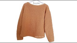 Tricotin  Tuto Pull point crazy 8  Loom Knitting DIY Action [upl. by Ativak724]