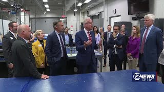 New Boeing CEO visits Spirit AeroSystems WSU Tech [upl. by Naryt]