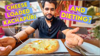 Georgia’s Famous Cheese Loaded KACHAPURI  Tblisivlog  Diet Travel and Workout [upl. by Hahsi]