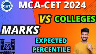 MCA CET Marks wise Percentile 2024  MCACET Marks wise Colleges and Percentile 2024 [upl. by Edla]