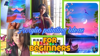 Acrylic painting for beginners 😁Farjana drawing amp craft galleryartpainting 🖌️Subscribe [upl. by Odlanyar629]