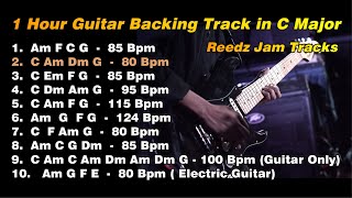 C Major Guitar Backing Track Compilation 1 Hour  Pop Rock Ballads [upl. by Lowenstern473]