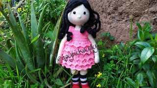 AMIGURUMI  MUÑECA SANTORO TEJIDO A CROCHET  vestido [upl. by Omsare]