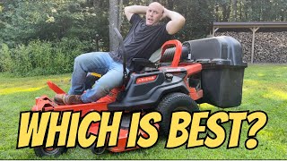 Ariens Ikon XD52 Bagger vs mulching blades [upl. by Enoryt]