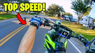 TOP SPEED ON NEW THUMPSTAR 250 DIRT BIKE [upl. by Benkley387]