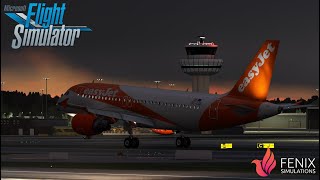 Smooth Gatwick Landing  FENIX A319  MSFS [upl. by Lyram]